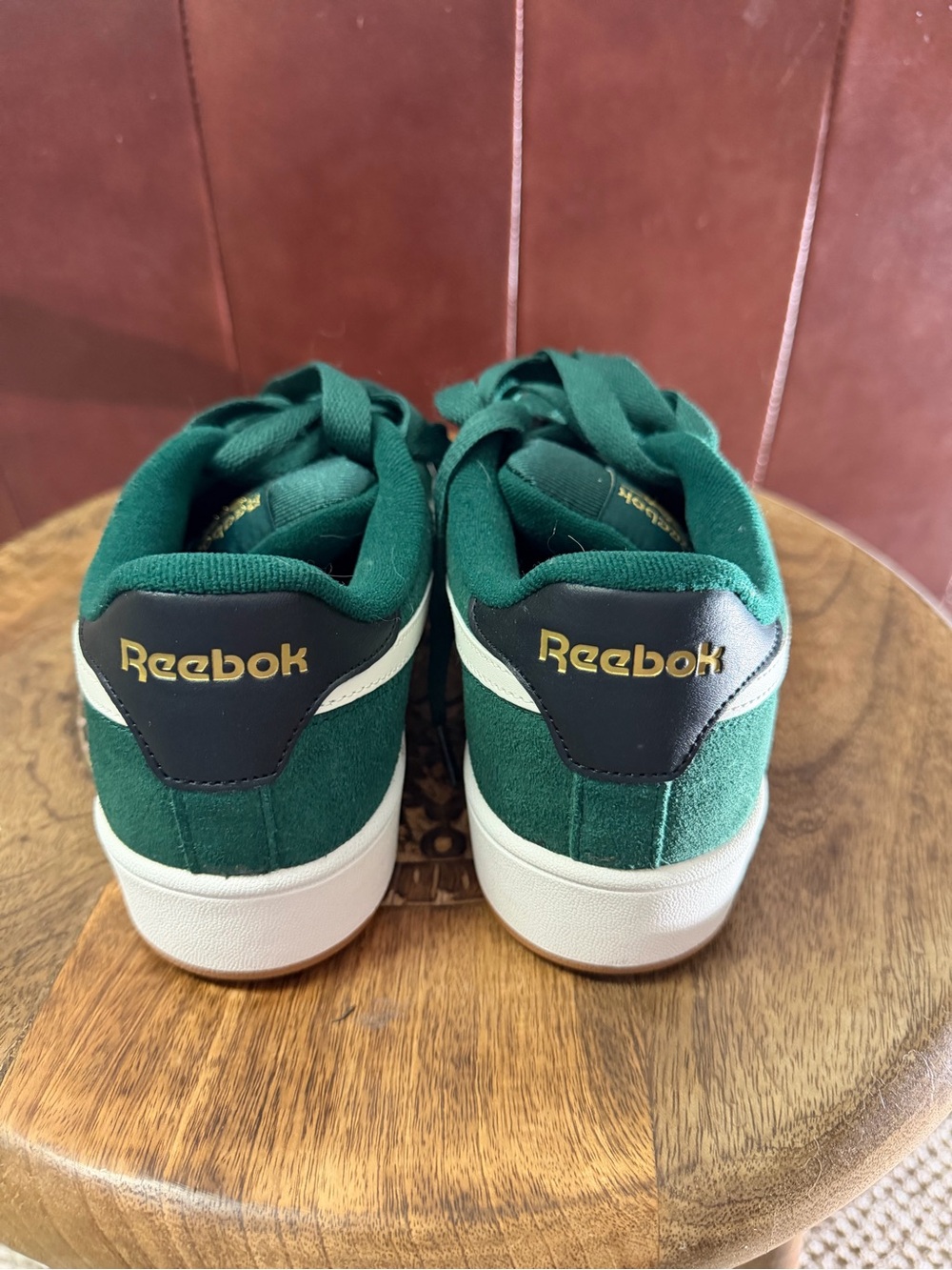 Reebok Green Suede Sneakers with White Accents - Picture 2 of 6